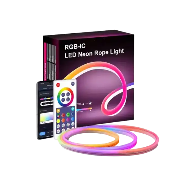 Tira de Luces Neon Tuya PST-NH-5M Smart WiFi & Bluetooth DC12V/2A 10W RGB Magic color 5 Metros-2