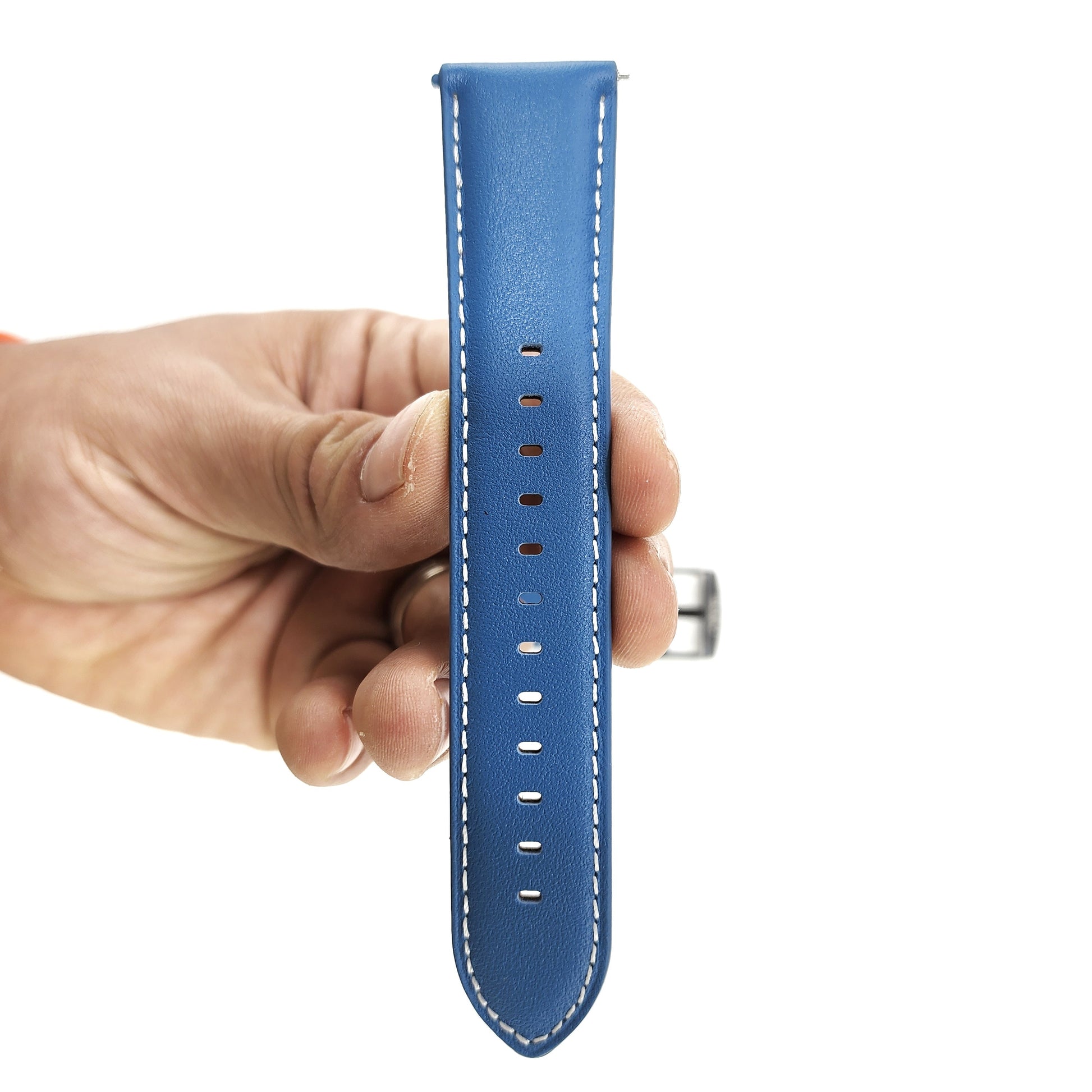 Pulsera T7 y T8 cuero azul-3