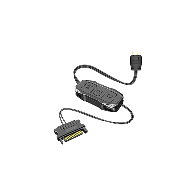 Controlador ARGB 5V con 3 Pin Para Case Quimera QM-ADAT-2PNIBK SATA Color Negro-2