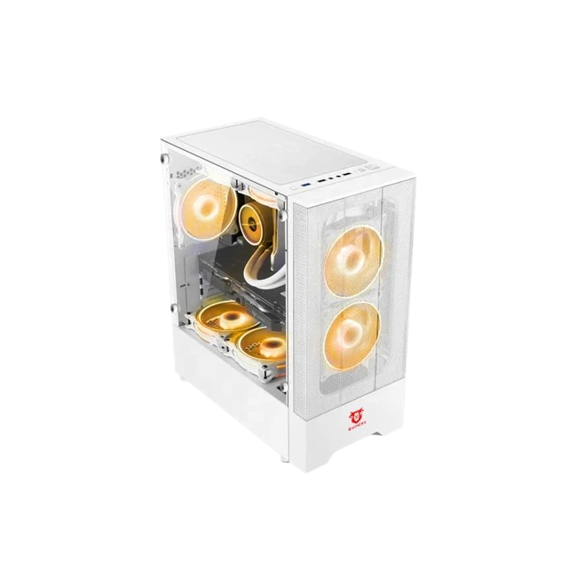Case Gamer Quimera QM-AXT-WHT Ventiladores Con Vidrio Templado Color Blanco-2