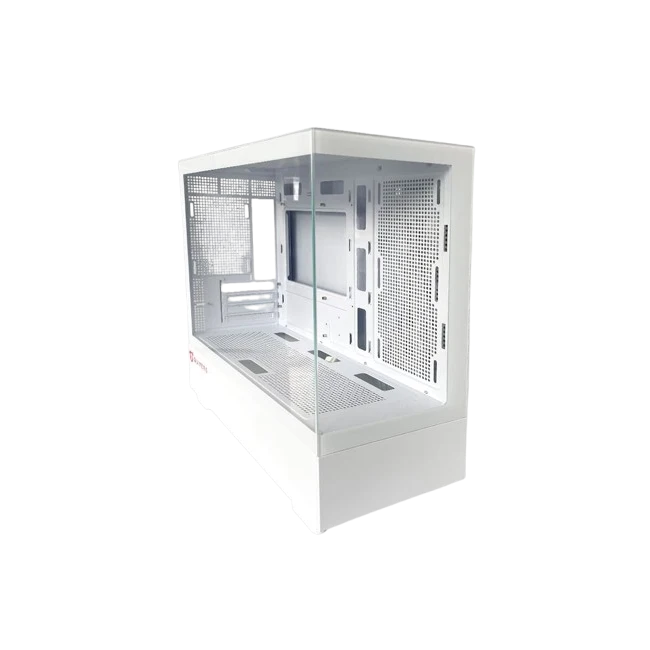Case Gamer Quimera QM-AXT-LCXW-PROWHT Sin Ventiladores Con Vidrio Templado Color Blanco