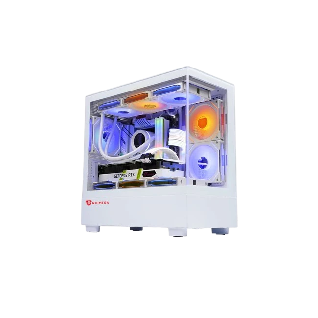Case Gamer Quimera QM-AXT-PROWHT Ventiladores Con Vidrio Templado Color Blanco-5