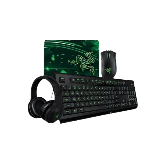COMBO GAMING TECLADO MOUSE PAD GOLIATHUS/AURICULARES ELEKT RAZER-1