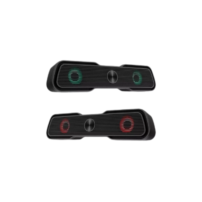 BARRA DE SONIDO  2.0 15W CONEXIÓN USB Y JACK3.1 ILUMINACION LED  RGB - SP953-1