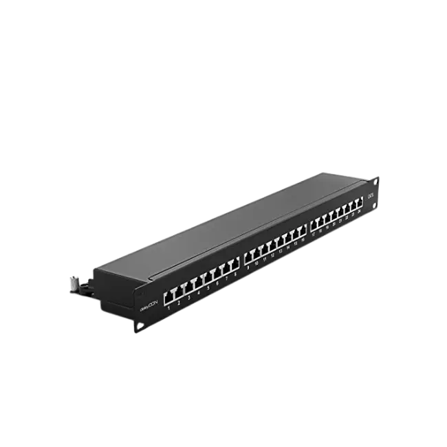 Patch Panel Sprywire SW-PP24B 24 Puertos CAT6 con Soporte Para Cables-1