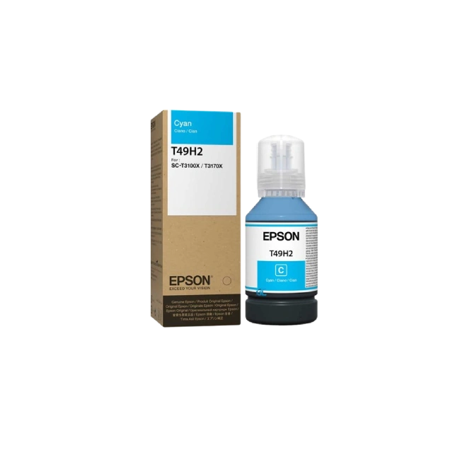EPSON T49H CYAN INK BOTTLE 140ML FOR T3170X-2