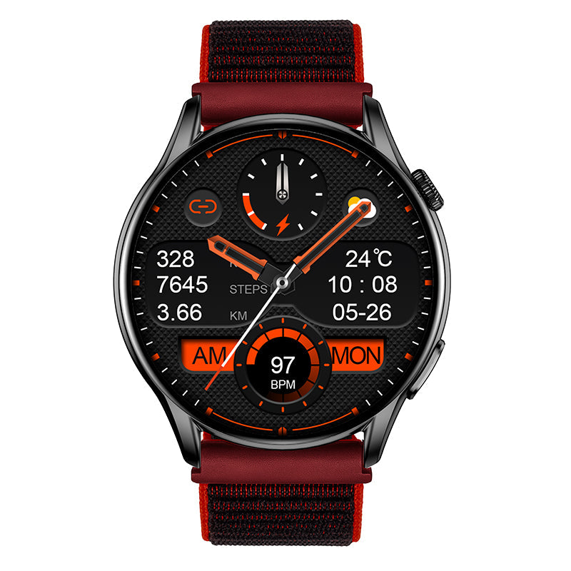Reloj T7 Negro + Pulsera velcro negro rojo-1