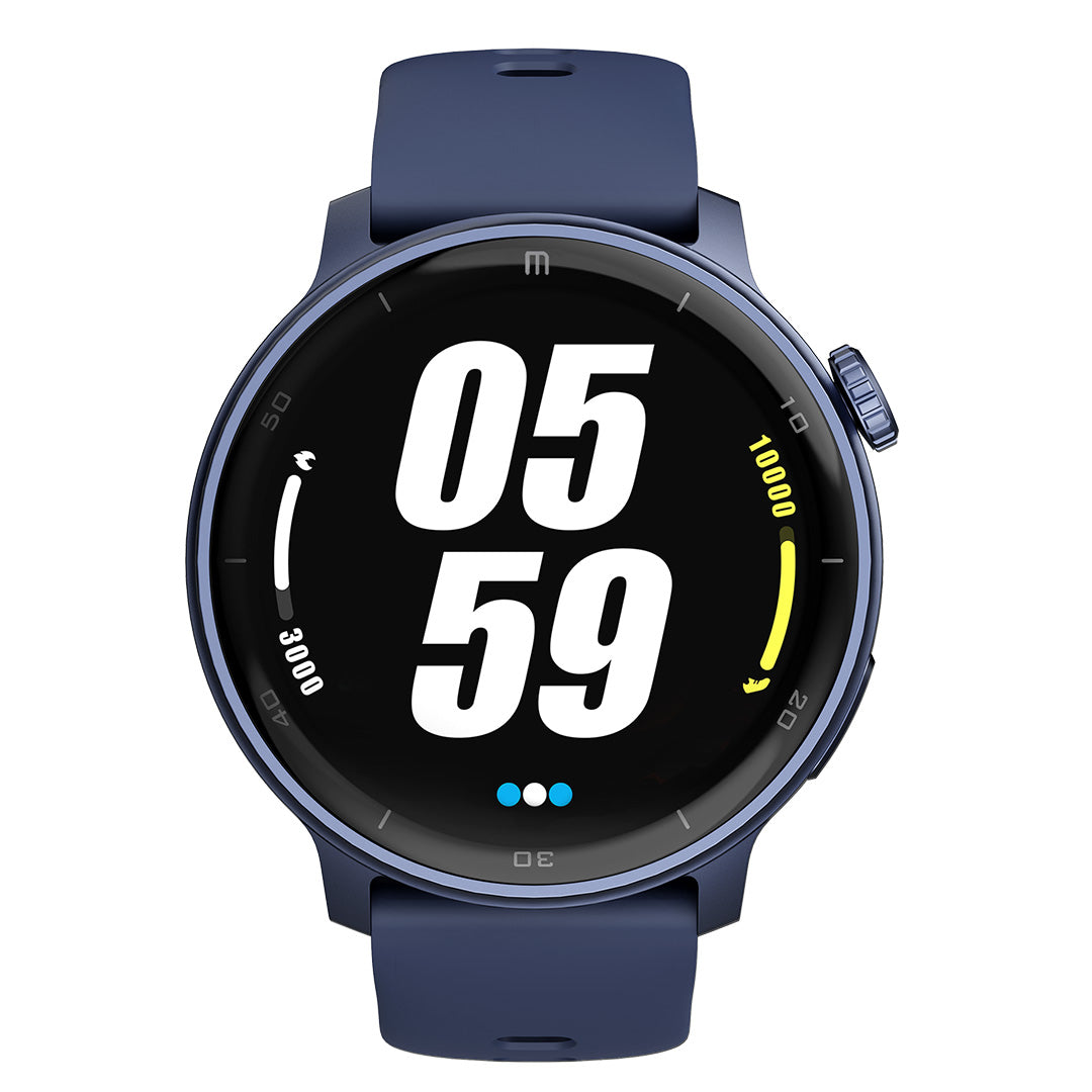 RELOJ T8 AZUL + PULSERA VELCRO NEGRO