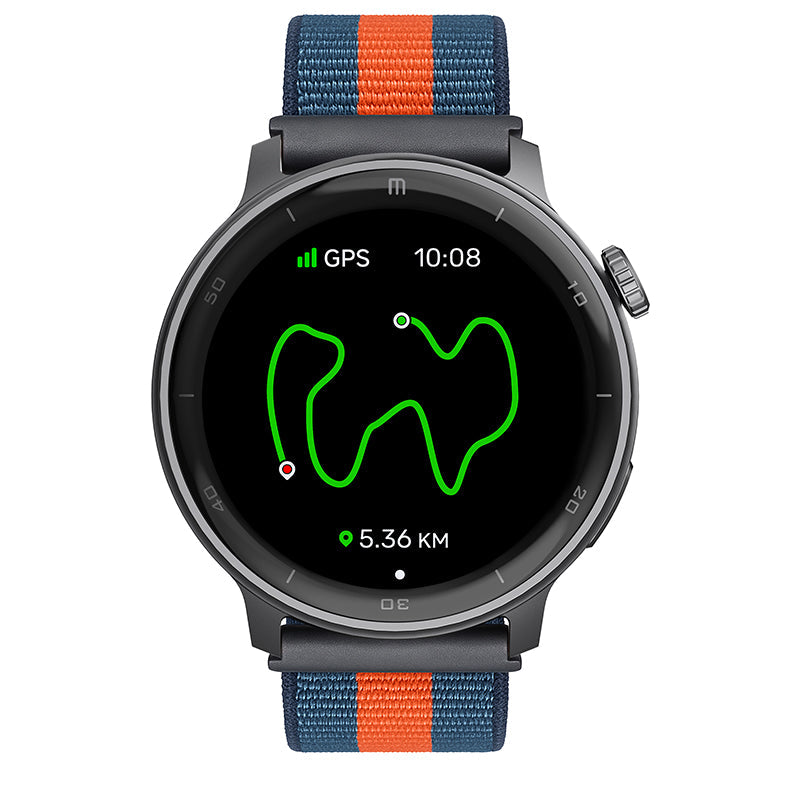 Reloj T8 Negro + Pulsera velcro azul naranja-1