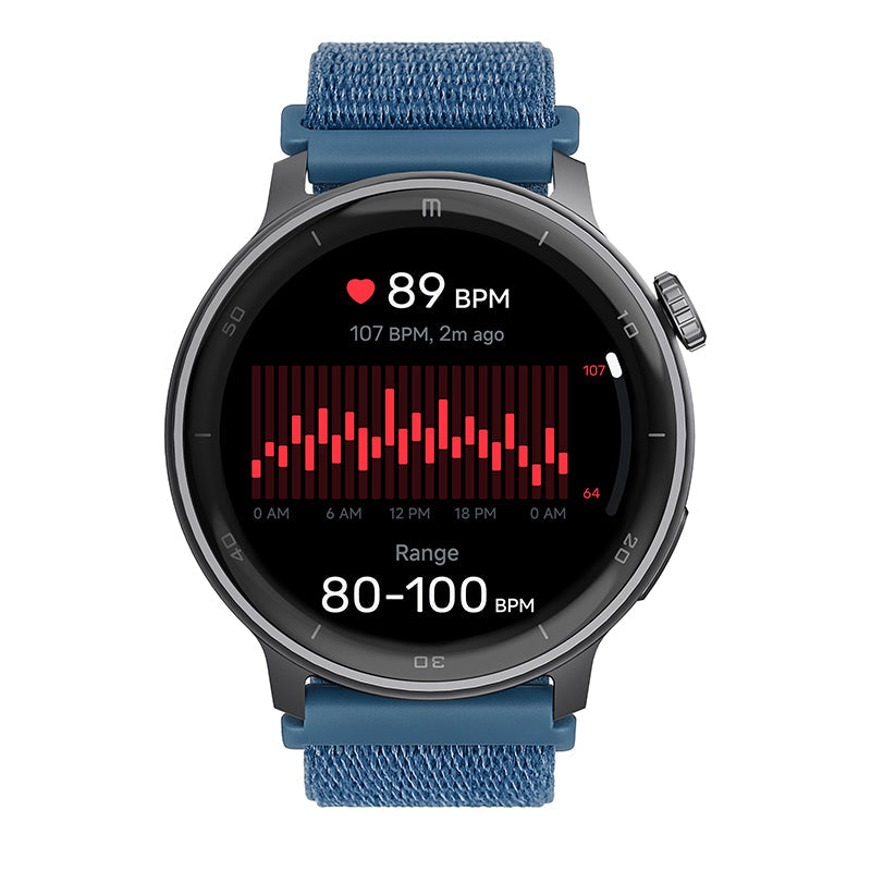 Reloj T8 Negro + Pulsera velcro azul GRISACEO-1