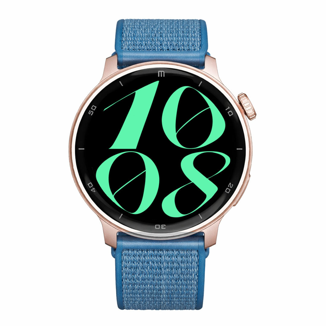 RELOJ T8 ROSA + PULSERA VELCRO AZUL-1