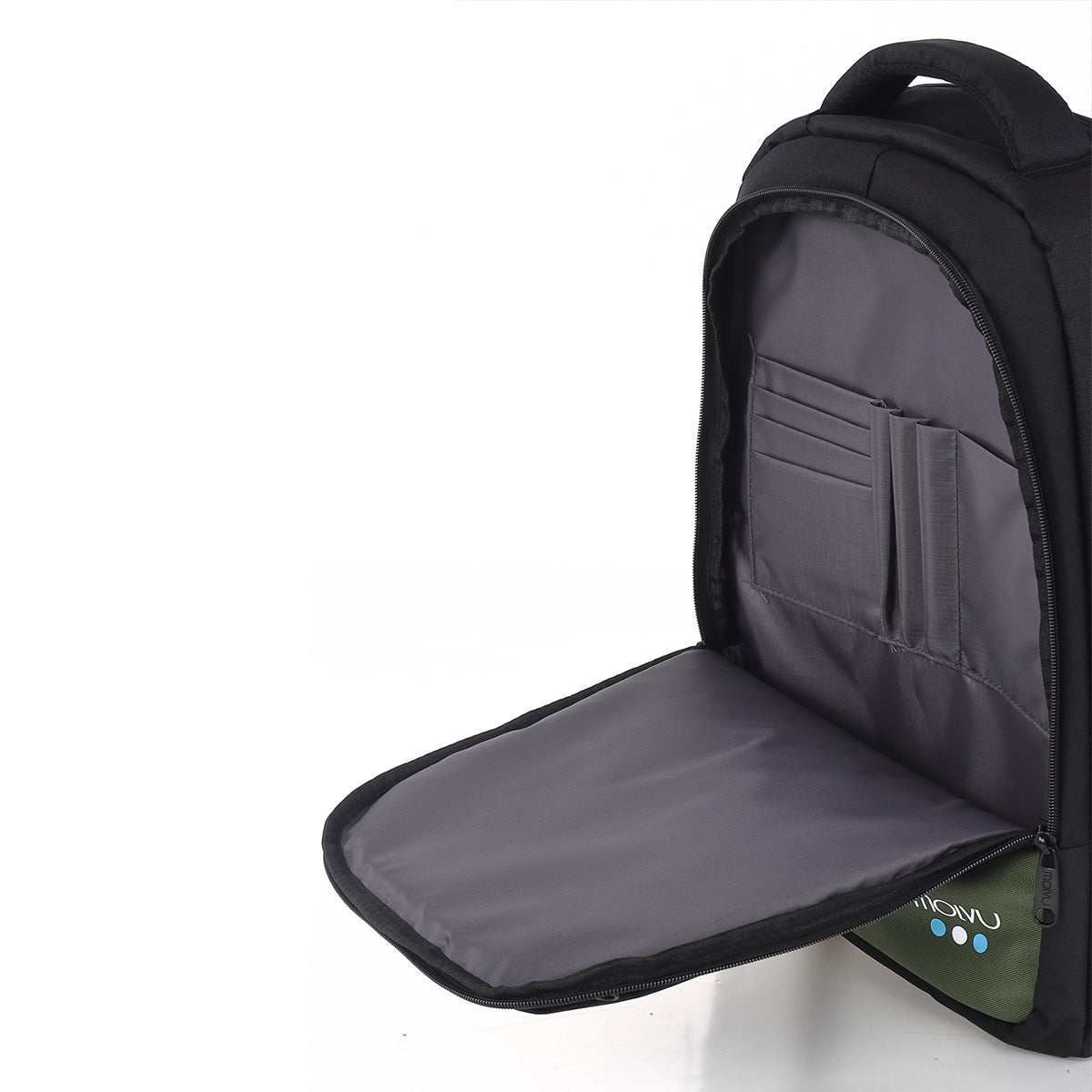 Mochila U2 Negro Verde-10