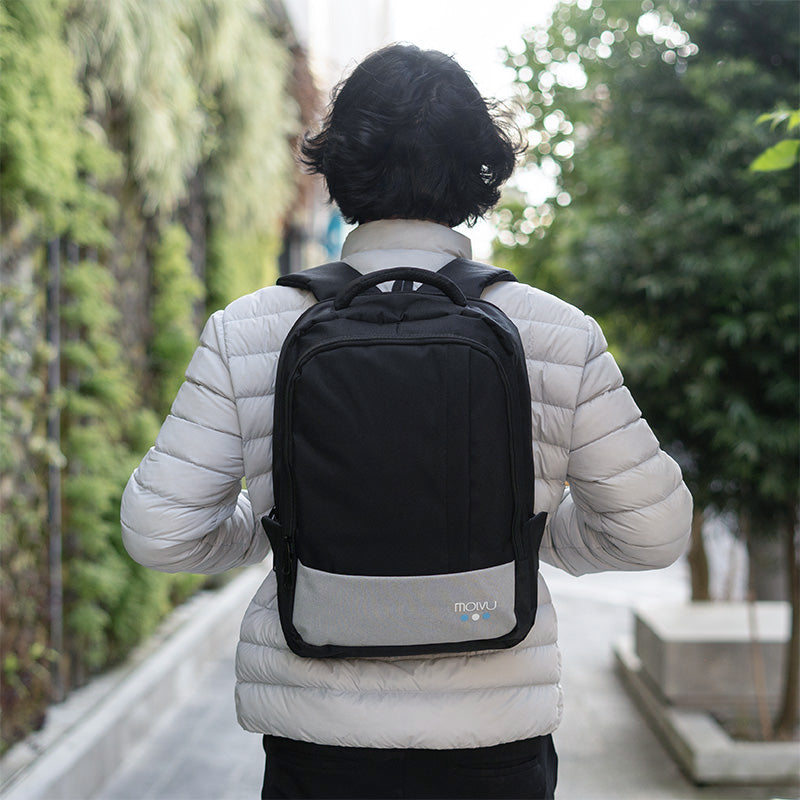 Mochila U2 Negro Con Gris Claro-7