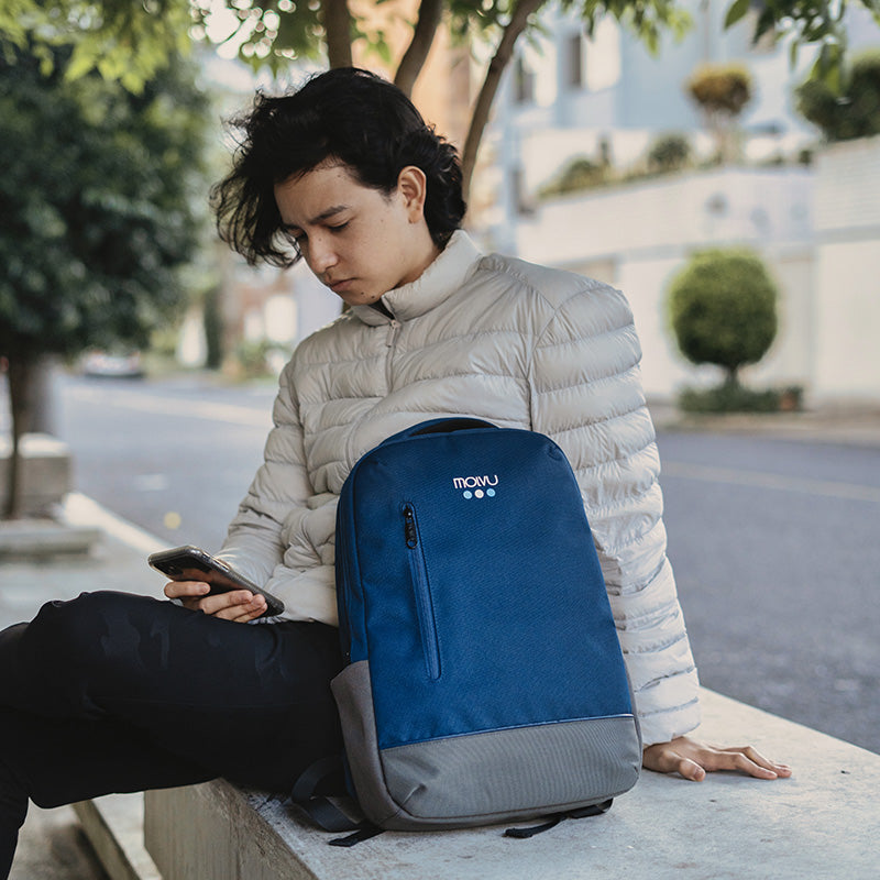 Mochila U4 Azul Gris-10