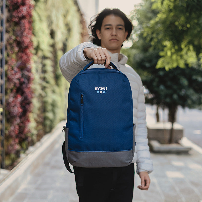Mochila U4 Azul Gris-11