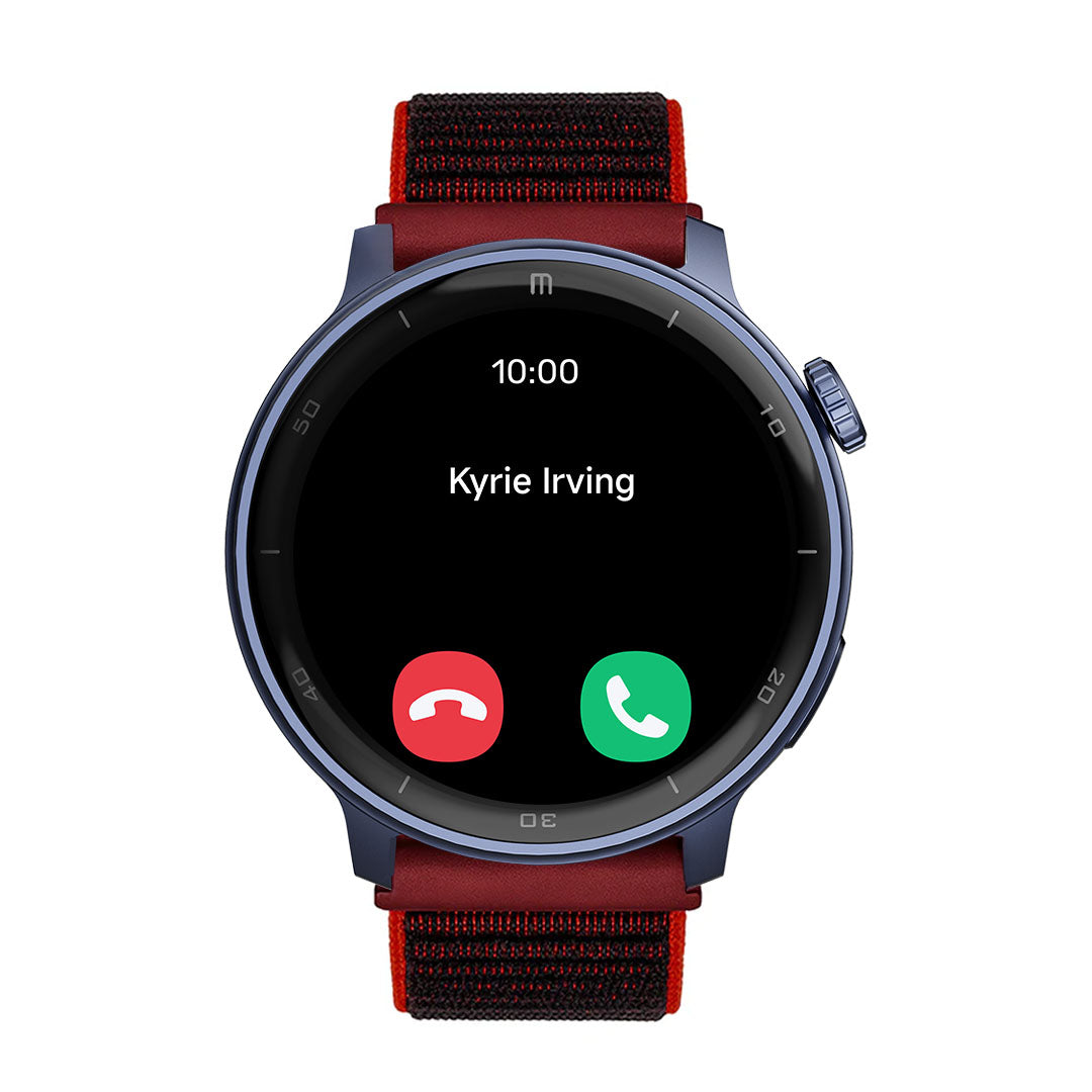 RELOJ T8 AZUL + PULSERA VELCRO ROJO NEGRO-1