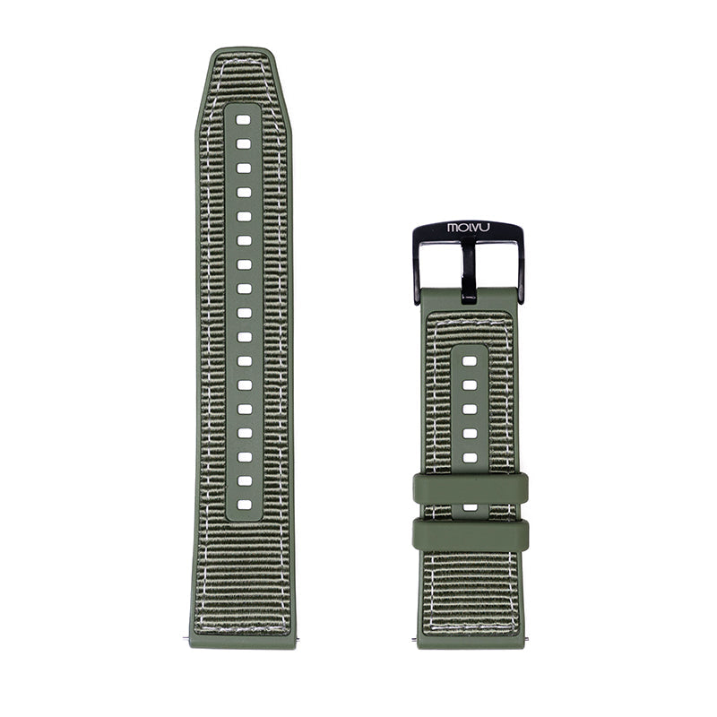 Reloj T7 Negro + Pulsera verde c/bordado-5