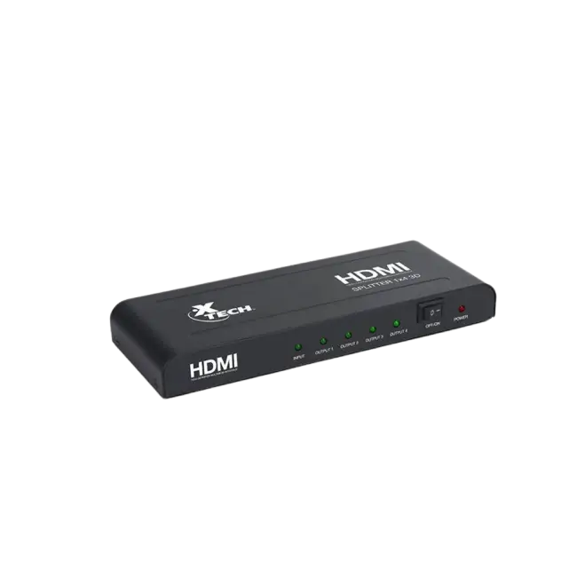 Splitter Xtech XHA-410 1080P 1 Entrada 4 Salidas-1