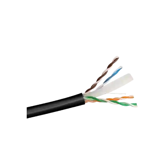 Cable UTP ZKTeco XL600-C-B Cat 6 CCA Bobina 305 Metros Para Exterior Color Negro-3