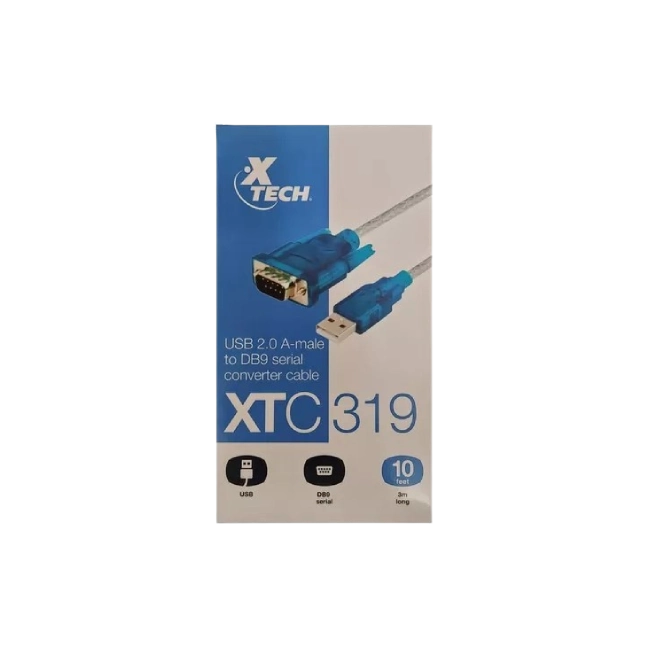 CABLE XTECH XTC-319 USB A SERIAL DB9 10 PIES-4