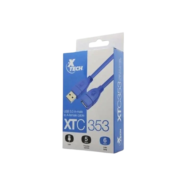 CABLE USB XTC-353 USB EXTENSION CABLE 6 PIES XTECH-2