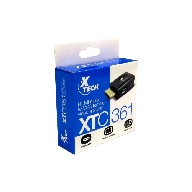 ADAPTADOR XTC-361HDMI MACHO A VGA HEMBRA 1920X1080 XTECH