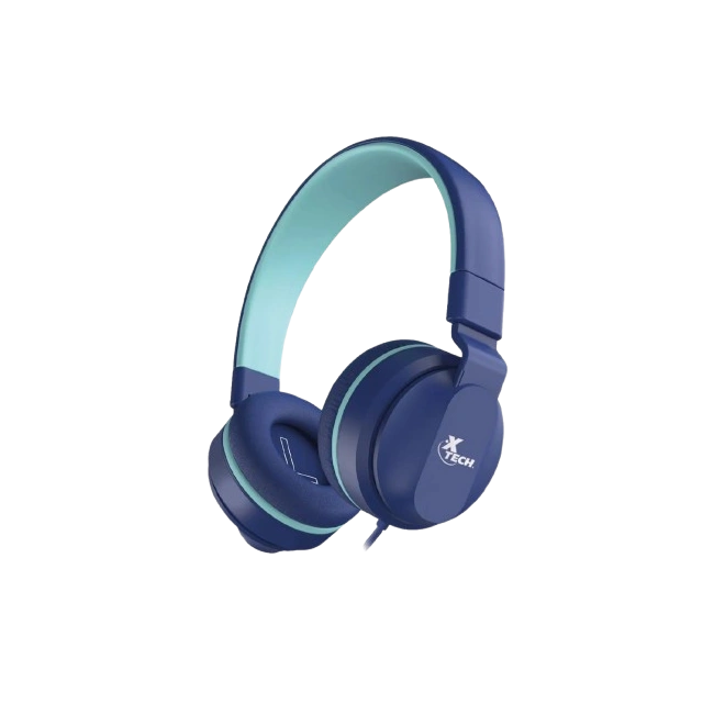 Headset Xtech XTH-356 Avid Kids Con Microfono Color Azul