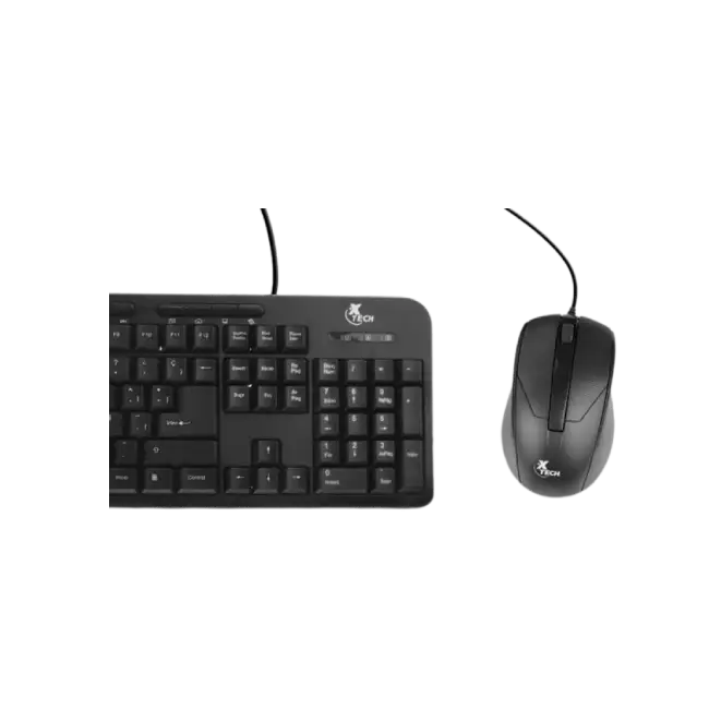 Combo de Teclado y Mouse Xtech XTK-301S Cableado USB