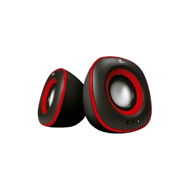 BOCINA XTECH XTS-115RD 2.0 6W USB 3.5MM COLOR ROJO