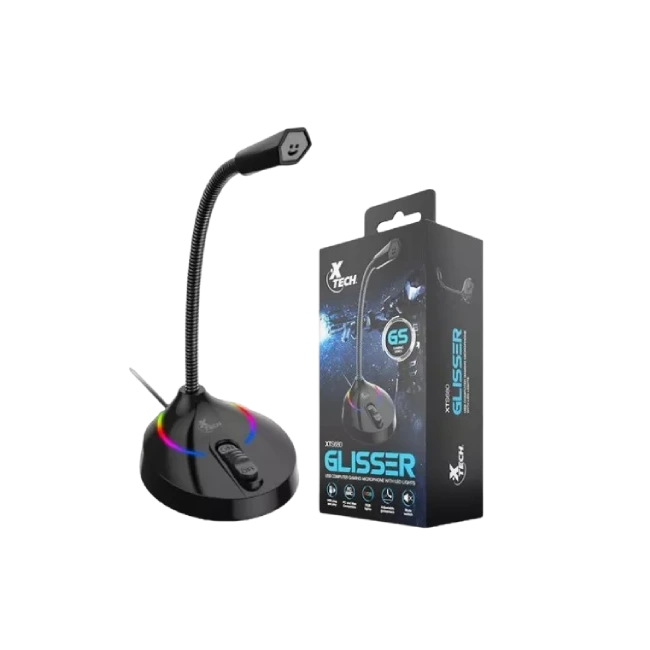 Microfono Xtech XTS-680 Glisser Gaming Con Luz USB