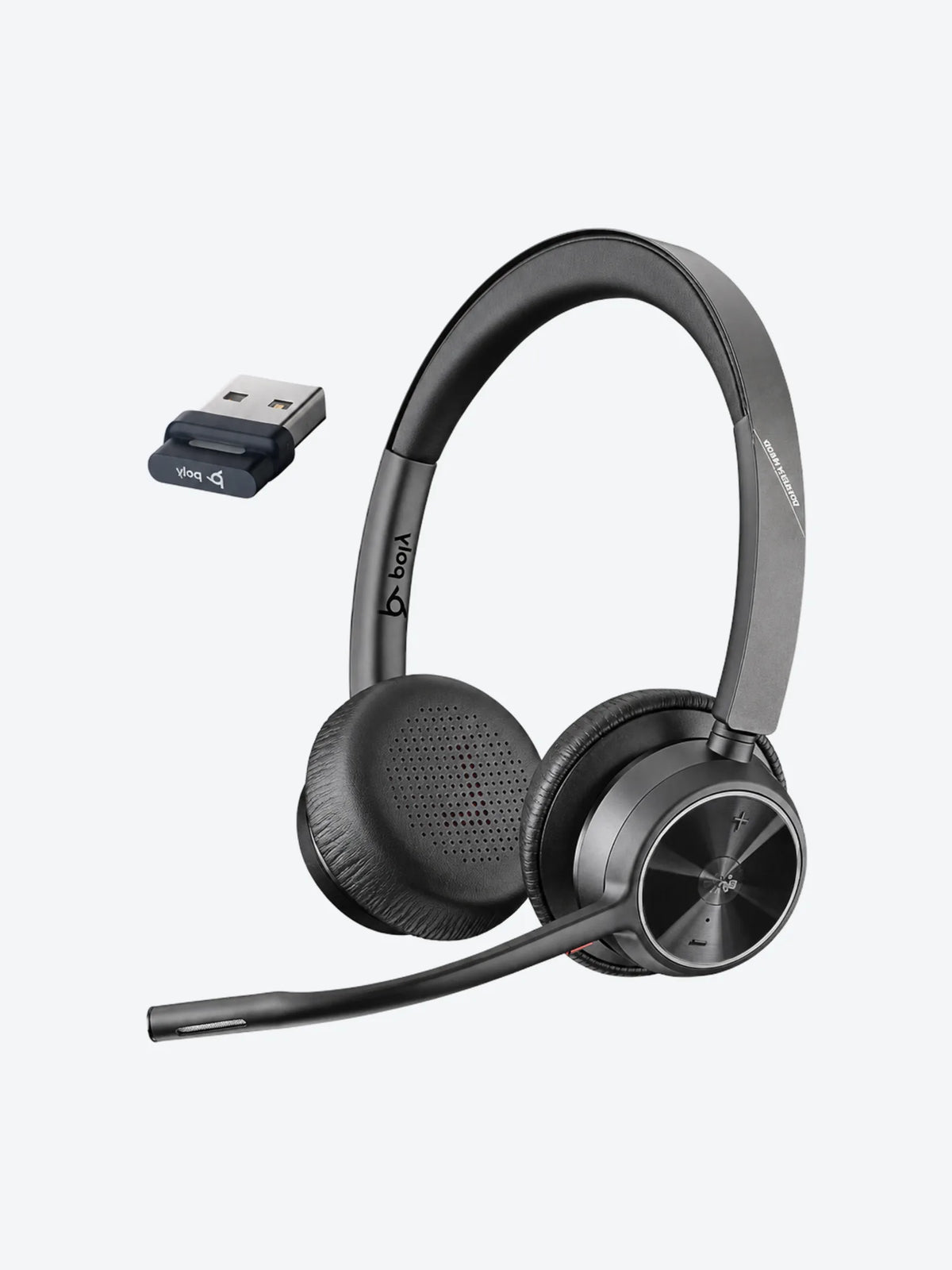 Poly Voyager 4320-M - Auricular - en oreja - Bluetooth - inalámbrico, cableado - USB-A a través de adaptador Bluetooth - negro - Certificado para Equipos de Microsoft, Certificado por Zoom-1