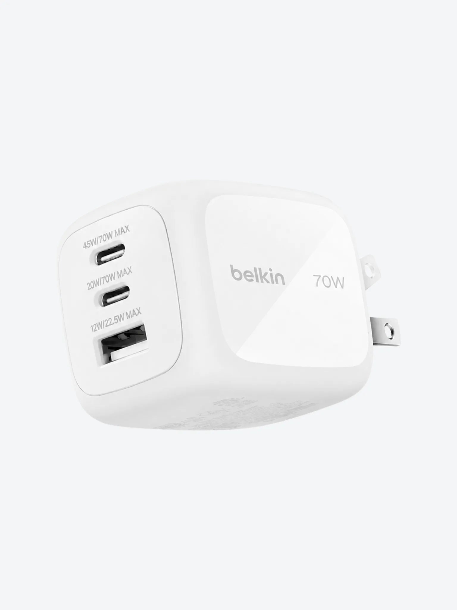 Belkin - Wall Charger - Lithium ion - Para Apple / Samsung phones - 70W USB-C PD PPS 2 USB-C