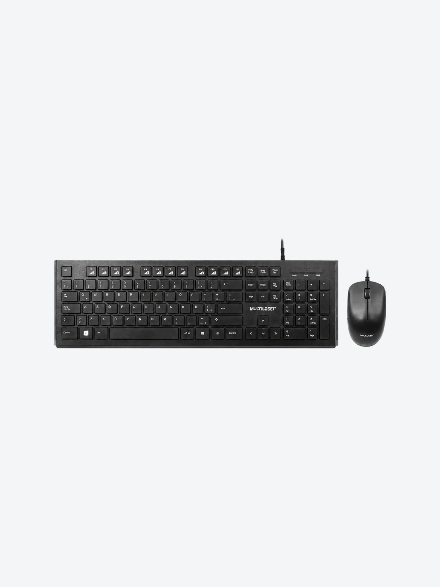 Kit Teclado/Mouse USB Español (Ñ) Multilaser Negro TC503 alámbrico-1