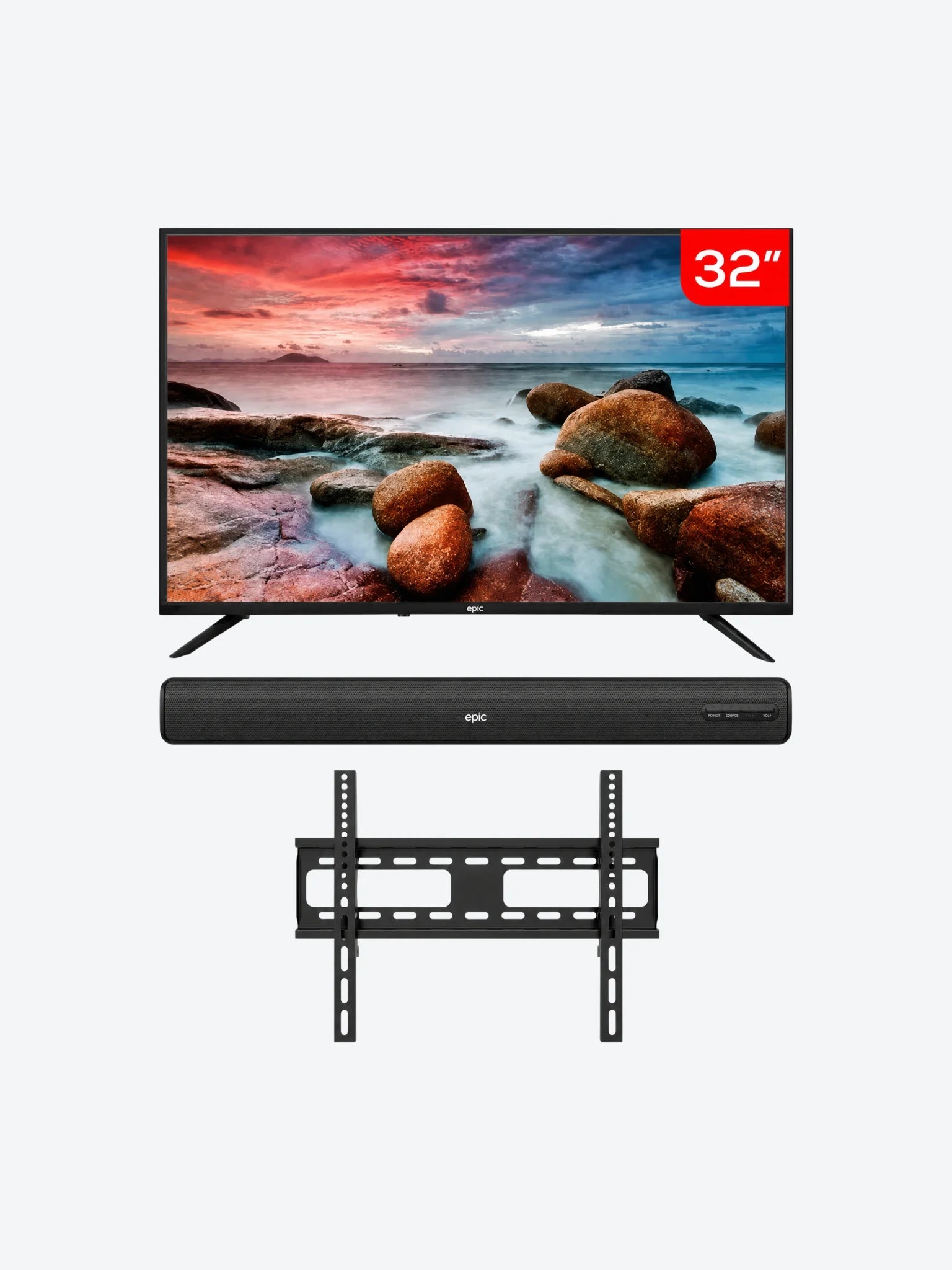 COMBO TV 2 - Televisor Epic 32" + Sound Bar KSB-301 + Bracket-1