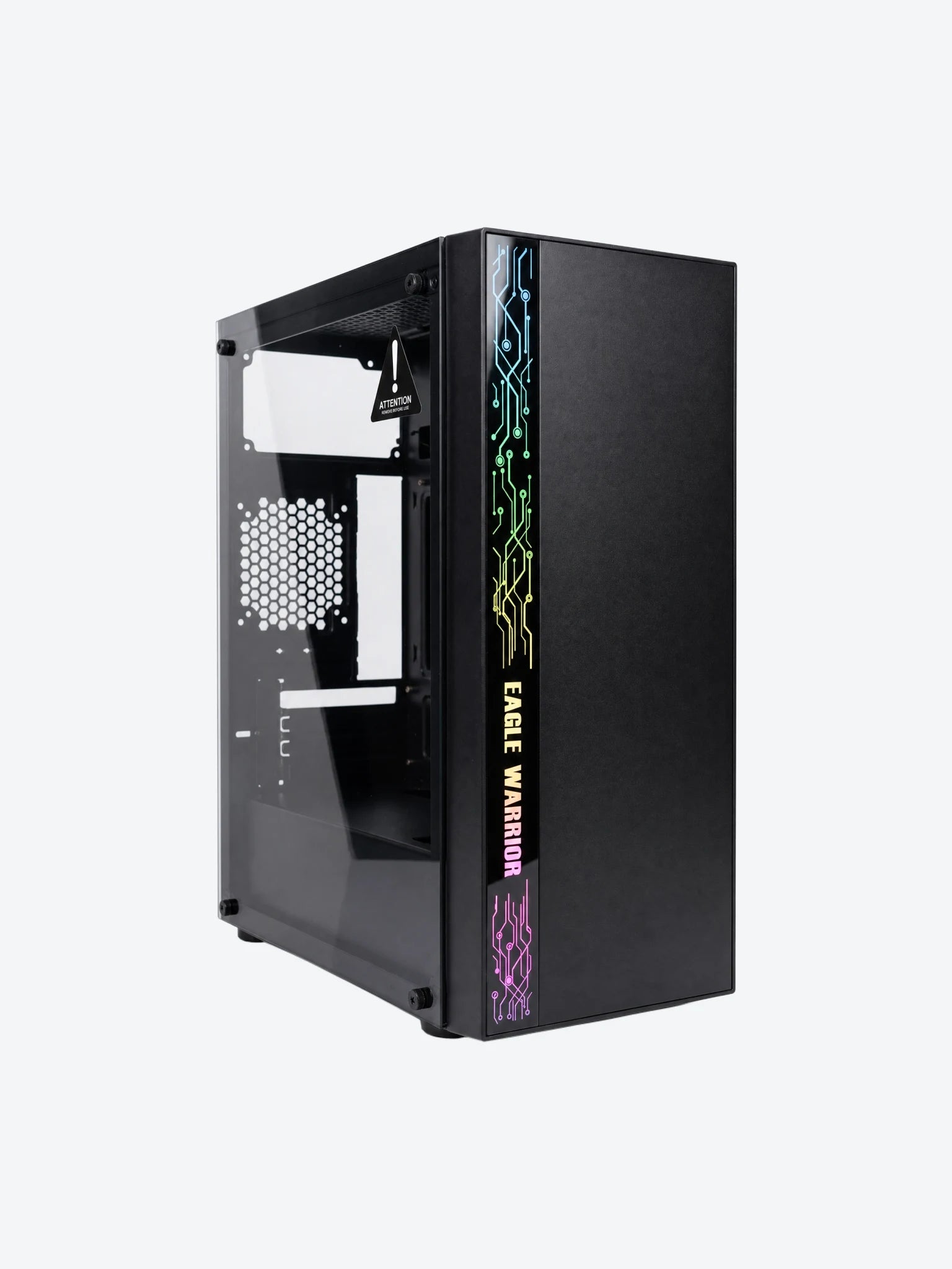 Case Gaming Eagle Warrior CG17Z3RA001C Vidrio Templado con RGB Color Negro-1