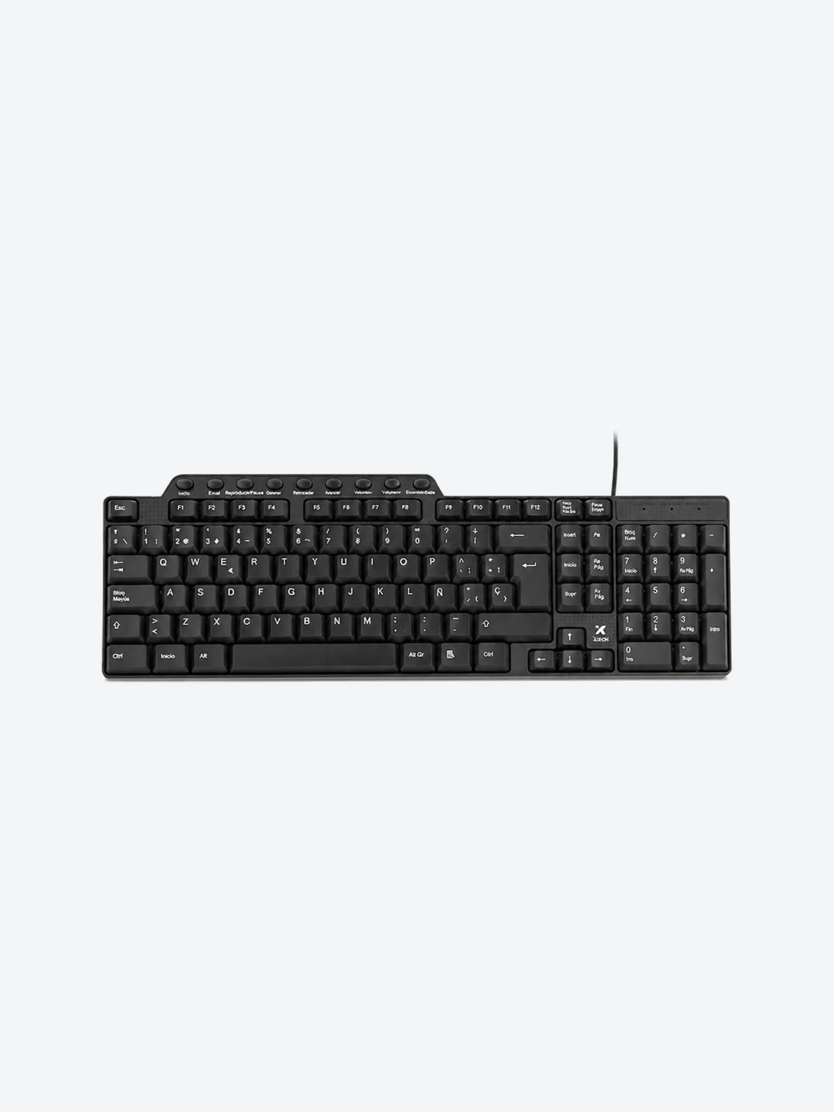 Xtech - Keyboard - Wired - Spanish - USB - Black - XTK-160S-1