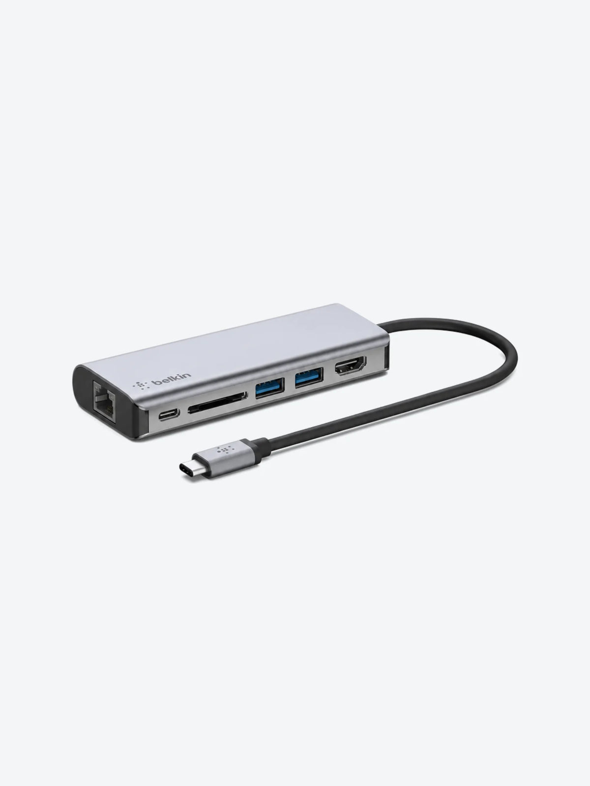 Belkin CONNECT 6-in-1 Multiport Hub - Estación de conexión - USB-C - 1GbE-1