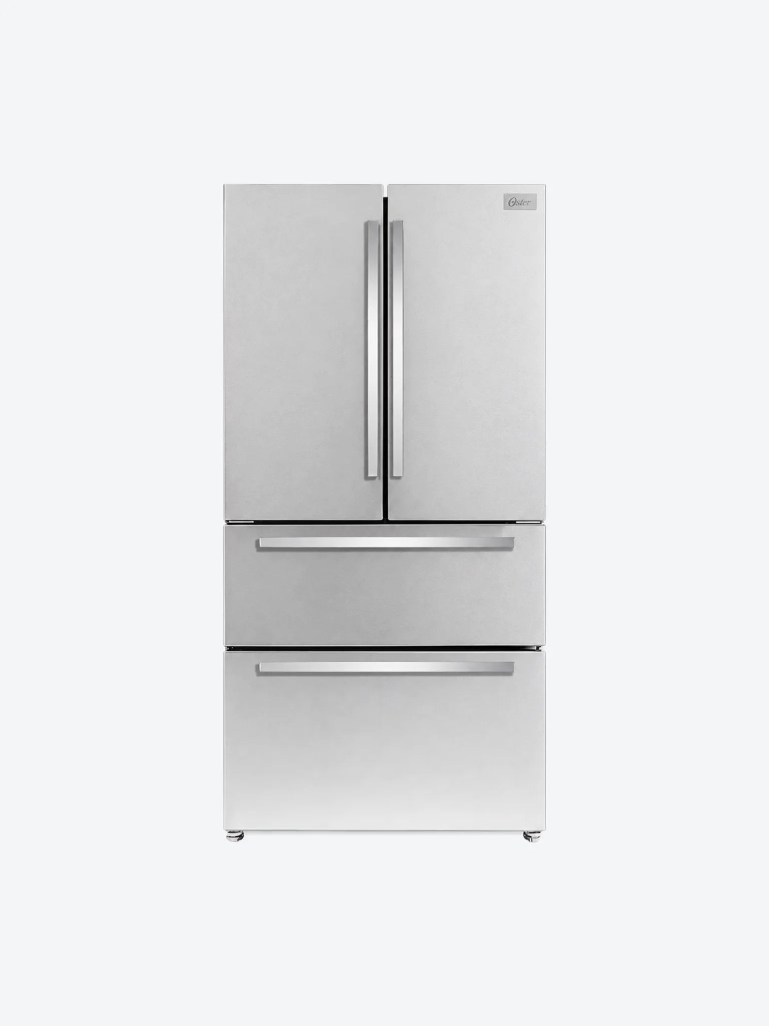 REFRIGERADOR OSTER - 19.26 PIES / 545 LITROS - SIDE BY SIDE - INVERTER - 2 PUERTAS - LUZ LED - BANDEJA DE VIDRIO TEMPLADO - GRIS