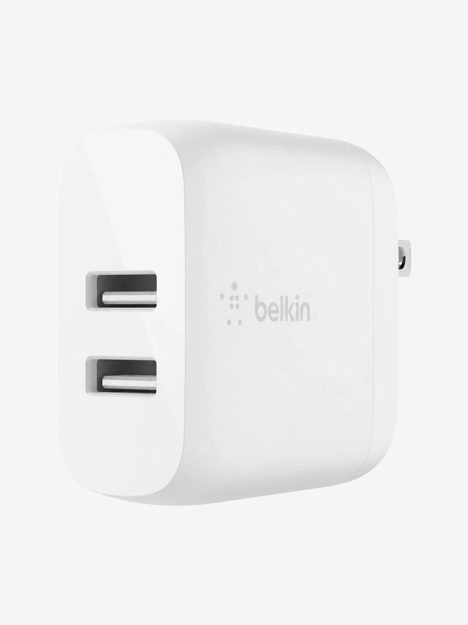Belkin - Cargador de pared - 24 vatios - 4.8 A - 2 conectores de salida (2 x USB) - en el cable: USB-C
