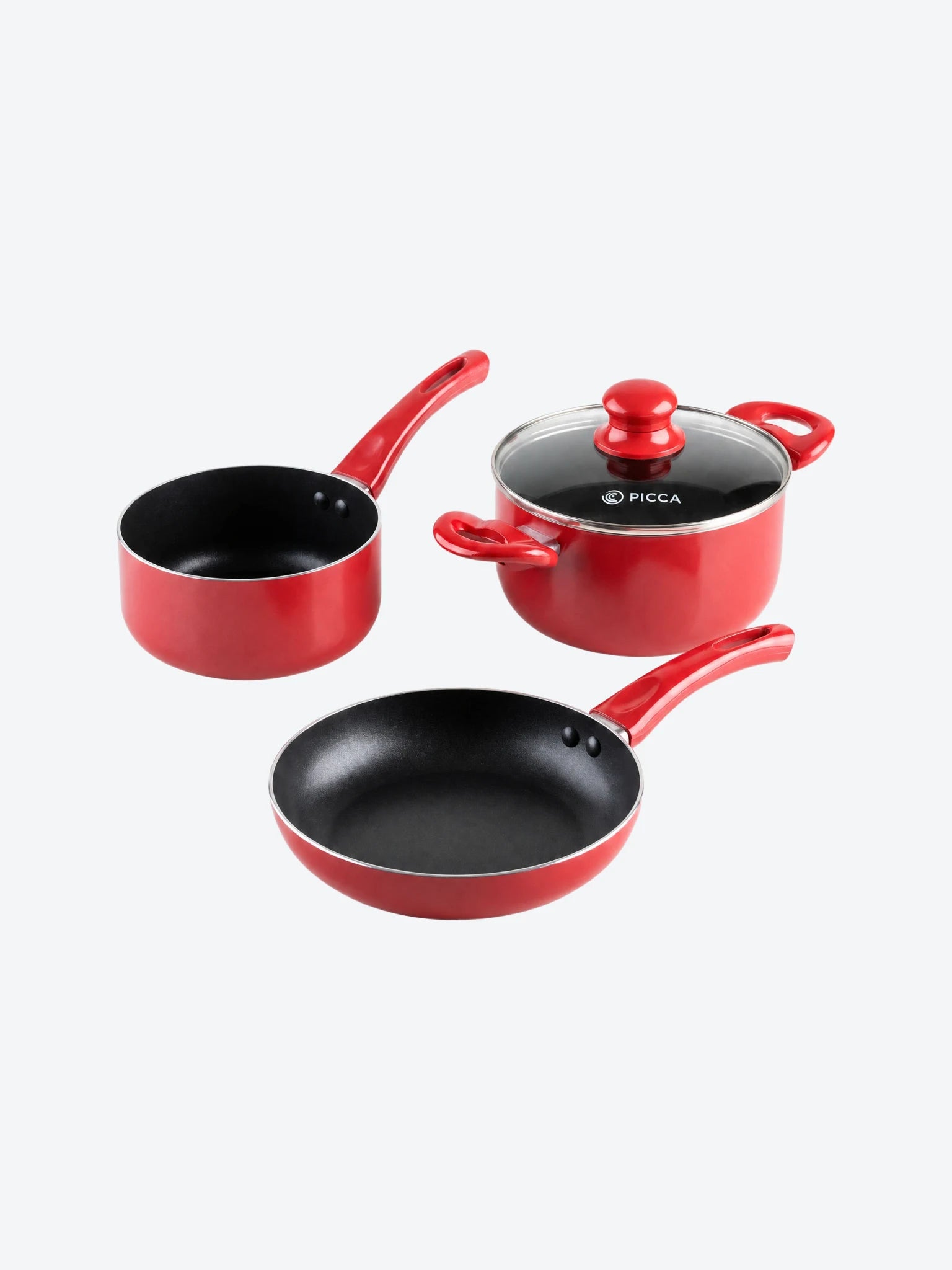 Bateria de Cocina Picca Sicilia PI004BTR4 Piezas Dyflon Color Rojo