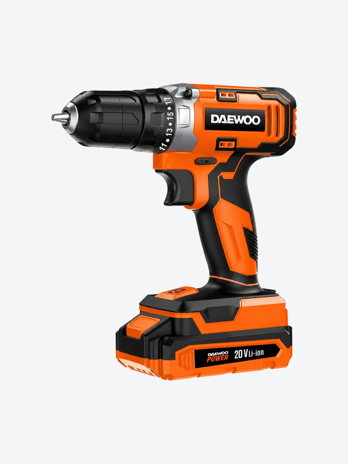 Taladro rotacional inalambrico 3/8" 20 V Daewoo incluye bateria 2.0 Ah y cargador