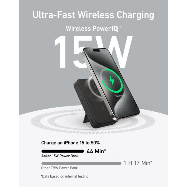 "Anker - Power bank - Lithium - For Universal - MagGo Power Bank (10K)"