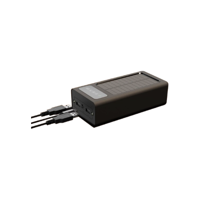 Xtech XPB-300 - Solar Power Bank - 24 pin USB-C / 4 pin USB Type A / 5 pin Micro-USB Type A - 24 pin USB-C / 4 pin USB Type A / 5 pin Micro-USB Type A - Lithium ion polymer - Para Universal - built-in charg cables30,000mAh-6