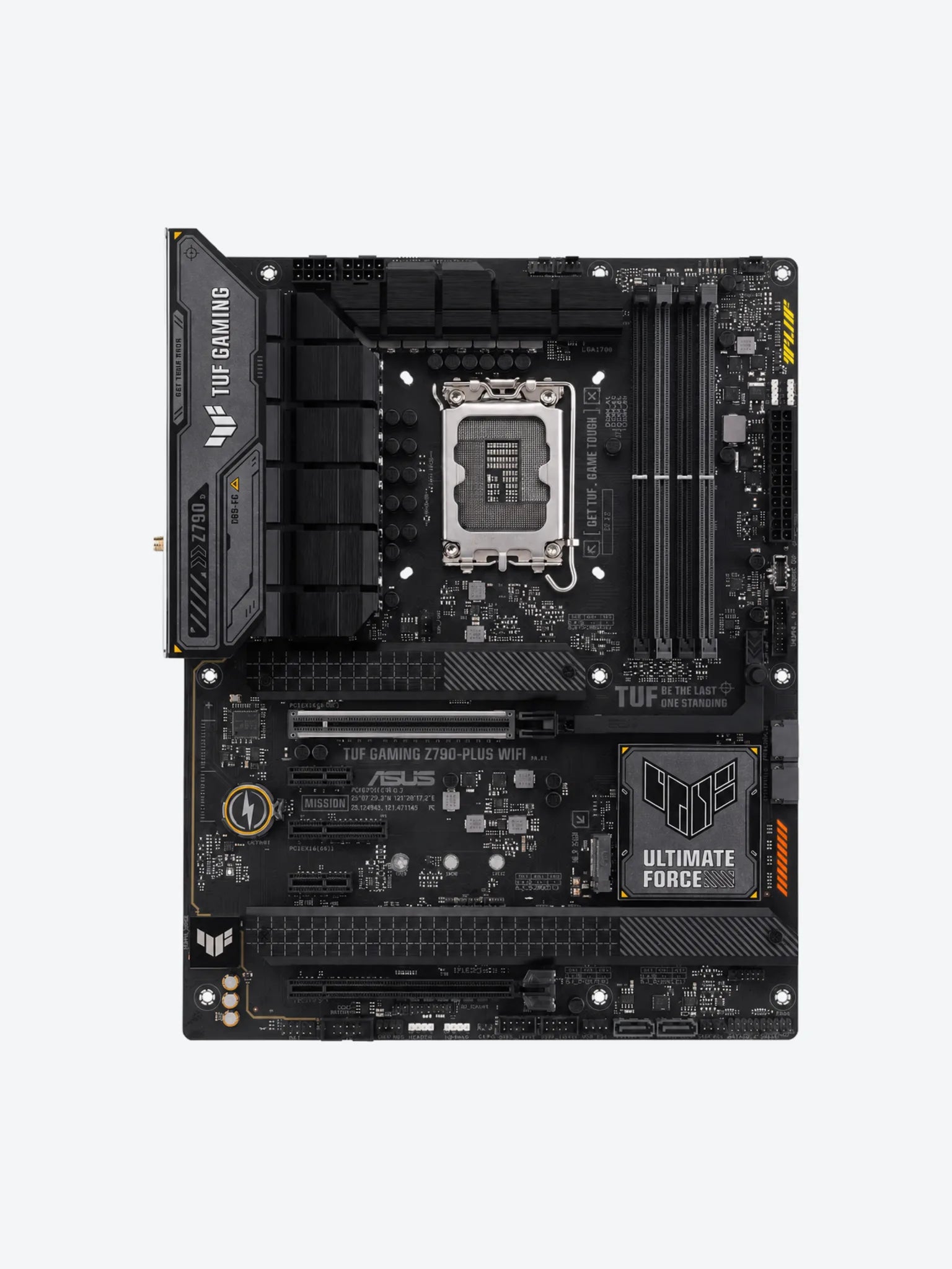 ASUS TUF GAMING Z790-PLUS WIFI - Placa base - ATX - Socket LGA1700 - Z790 Chipset - USB-C 3.2 Gen 2x2, USB-C 3.2 Gen2, USB 3.2 Gen 1, USB 3.2 Gen 2 - 2.5 Gigabit LAN, Wi-Fi 6E, Bluetooth - Tarjeta gráfica (CPU necesaria) - HD Audio (8-canales)