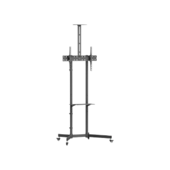 SOPORTE MOVIL ARGOM PARA TV 37" A 70" CON ESTANTES Y SOPORTE PARA CÁMARA