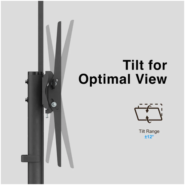 SOPORTE MOVIL ARGOM PARA TV 37" A 70" CON ESTANTES Y SOPORTE PARA CÁMARA-5