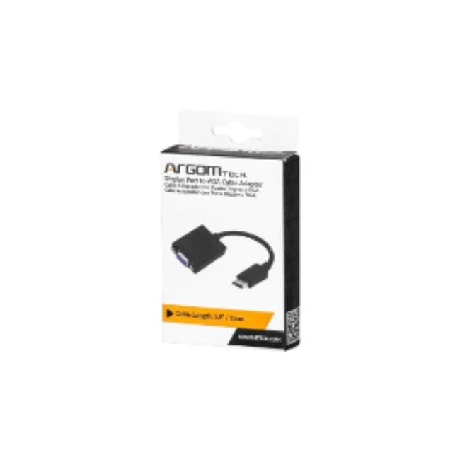 CABLE ADAPTER ARGOM DISPLAY PORT MALE TO VGA FEMALE 6"/15CM