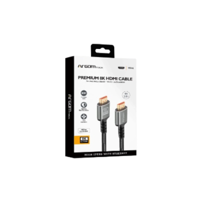 CABLE HDMI 8K ARGOM DE ULTRA ALTA VELOCIDAD PREMIUM CON ETHERNET 1.8M/6FT