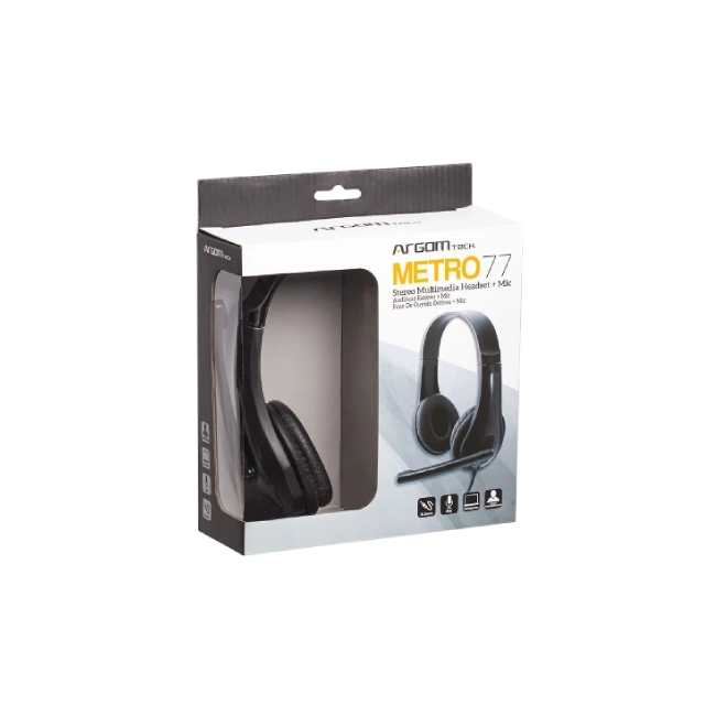 Headset Argom ARG-HS-0077 Con Microfono Stereo Metro 77-3