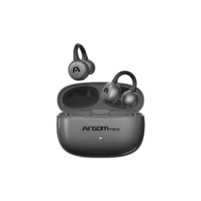 ARGOM SKEIPODS E40 GRIS PLOMO - AUDIFONOS BT, ENC CON IA, OPEN EAR, 19+6H